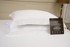 ARHAUM 100% Bamboo Fabric Pillow Cases Pair, Soft & Silky - Oxford & Housewife
