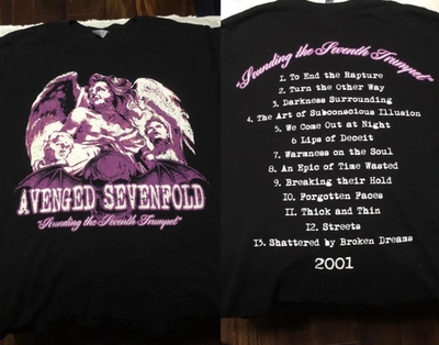 2 sides Avenged Sevenfold Sounding the Seventh Trumpet Shirt Black