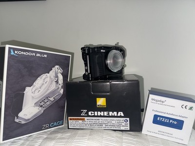 Nikon Z RZ CINEMA Camera Kondor Blue Cage + Megadap Sony E-Z Mount Adapter