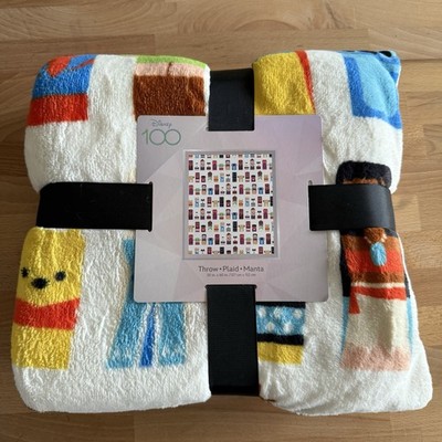 Disney 100 Celebration Unified Disney Characters Blanket 50x60  New