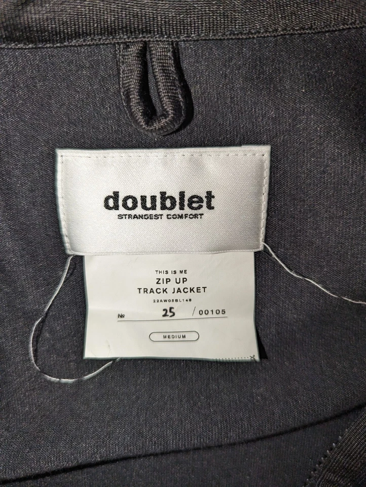 Chaqueta de Pista Doublet Japón Negra Unisex con Cremallera Edición Limitada #25/105 Talla M Foto 3 de 4