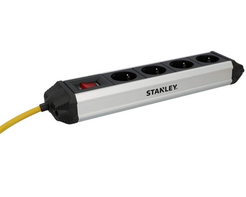 Stanley ALU Mehrfachstecker 4-Fach mit Schalter IP20 3m Kabel Steckdosenleiste - Bild 6 von 10