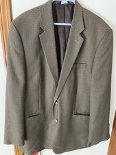 Croft  Barrow Blazer Men  s 44R brown black check single breasted sport coat