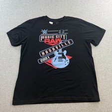WWE Music City Raw Shirt Mens XL Black Nashville 2021 Wrestling Event Authentic