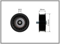 Caffaro 80-05 Umlenk-/FüHrungsrolle, Keilrippenriemen FüR Saab