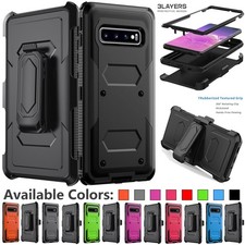 For Samsung Galaxy S10 Plus S10 Shockproof Case Hard Cover / Holster Belt Clip