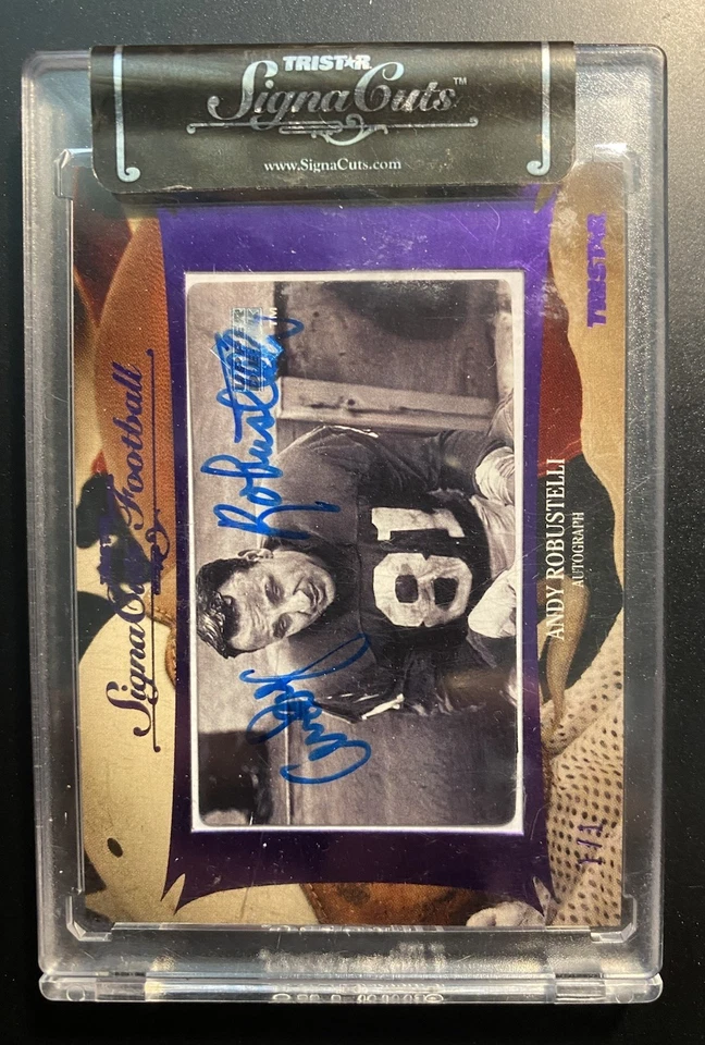 2012 SignaCuts NFL Legends ANDY ROBUSTELLI New York Giants AUTO 🔥 - Image 2 of 3