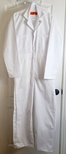 Red Kap Twill Action Back Coverall with Chest Pockets Men's 36 Reg CT10 White
