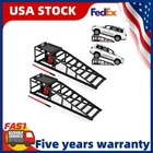 ✅2-Pack 11000Lbs Hydraulic Car Ramps Low Profile Portable Car Lift Ramp for Car
