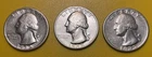 1932 S Washington Quarter Lot Of 3 U.S. 25C 90% Silver Good/Fair condition