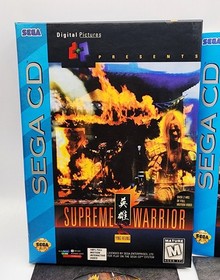 Supreme Warrior (Sega CD) 2 Discs CIB Complete W Reg Card Polished Discs