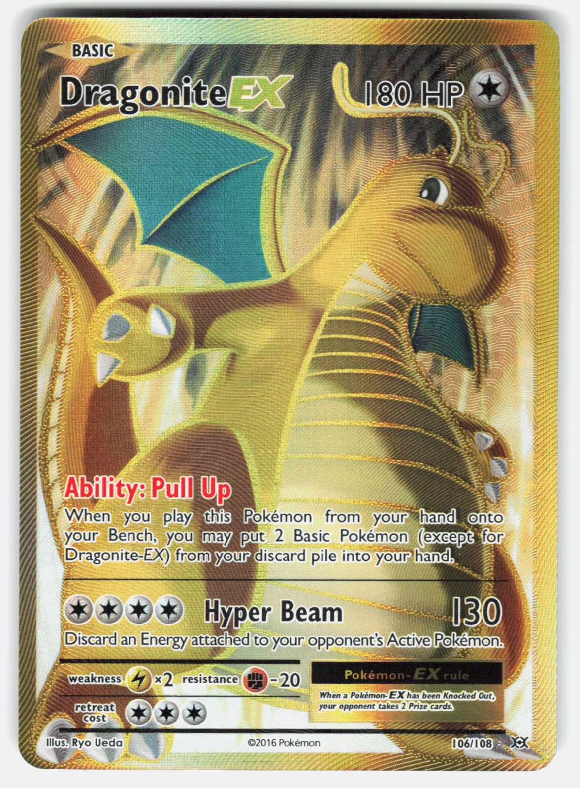 XY Evolutions - Dragonite EX 106/108 - Pokemon TCG