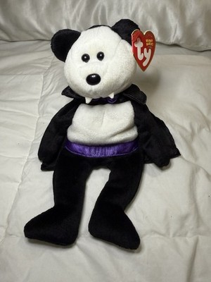 Ty Beanie Baby COUNT Vampire Bear - Halloween Dracula Panda 2003