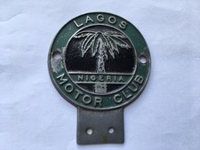C1950s VINTAGE LAGOS NIGERIA MOTOR CLUB CAR BADGE