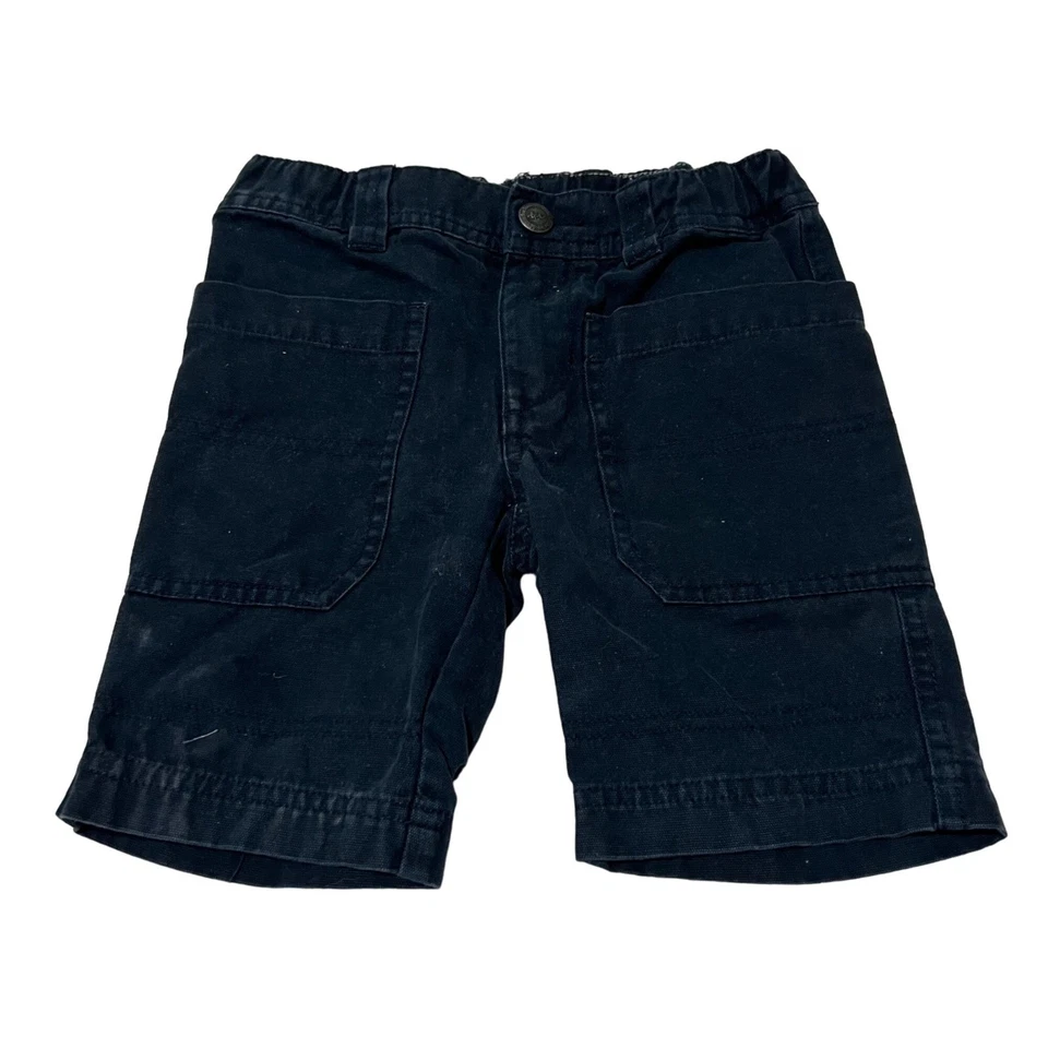 Pantalones Cortos Chinos Tea Collection Niños Azul Marino Oscuro Algodón Frente Plano Talla 4 Foto 3 de 4