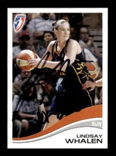 LINDSAY WHALEN SIGNED 2007 WNBA #63 CONNECTICUT SUN ON-CARD AUTO