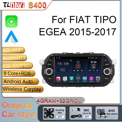 For Fiat Tipo Egea Multimedia Player GPS Navigation Car Radio Support SWC Screen - Foto 17 di 39