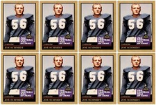 (8) 1991 ENOR Pro Football HOF #126 Joe Schmidt Detroit Lions Card Lot
