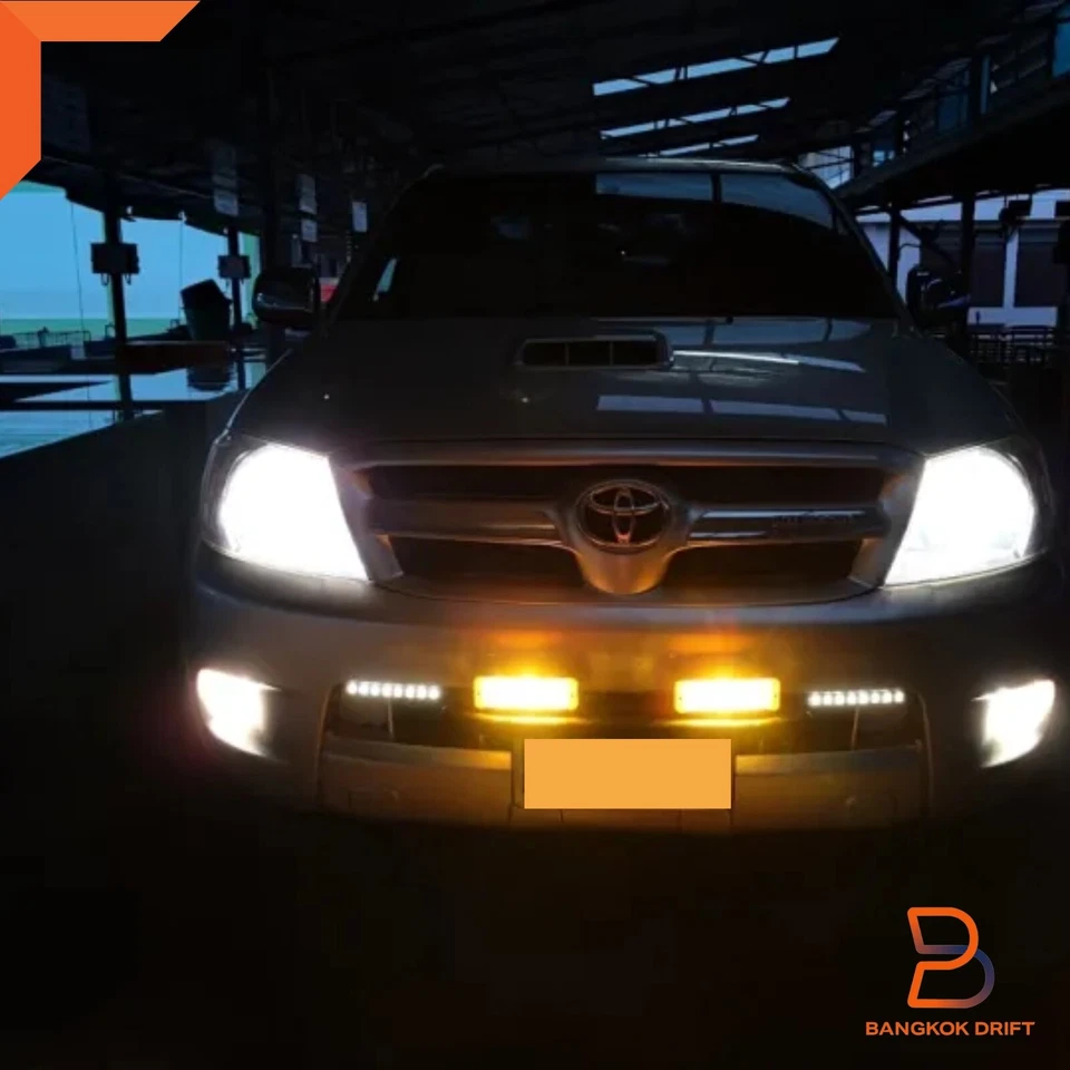 DJ Universal Yellow Len 2" Fog Lamp Spot Bumper Light H3 12V 55W BLACK COVER - image 3 of 4