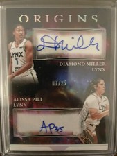 Diamond Miller Alissa Pili /25 2024 Panini Origins Dual Auto SP Lynx