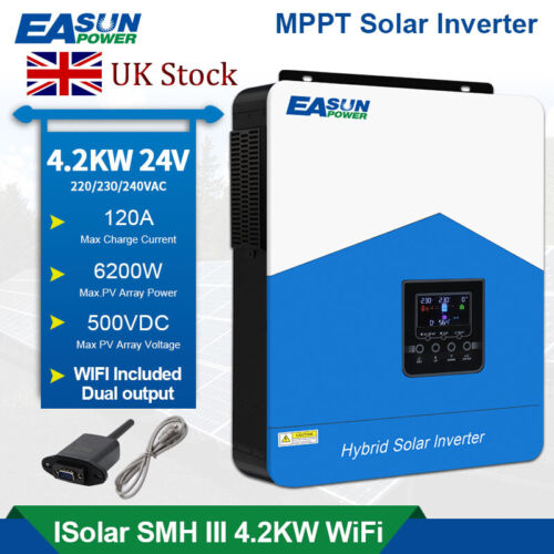 Inverter Solare Fuori Rete 4.2KW 4KW 24V 120A MPPT Regolatore di Carica Uscita Wifi - Foto 15 di 18