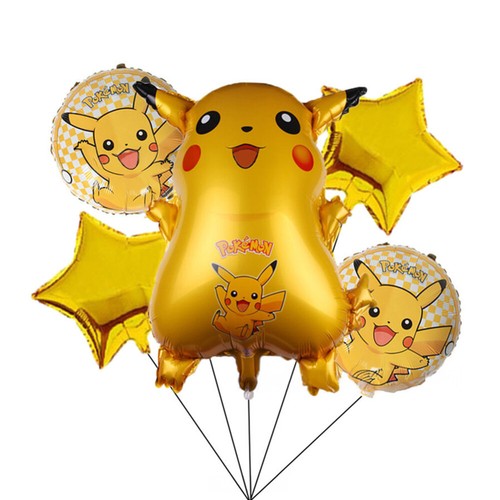 5PCS Pokemon Pikachu Charmander Foil Balloon Set Kids Party Decorations Supplies - Picture 8 of 15