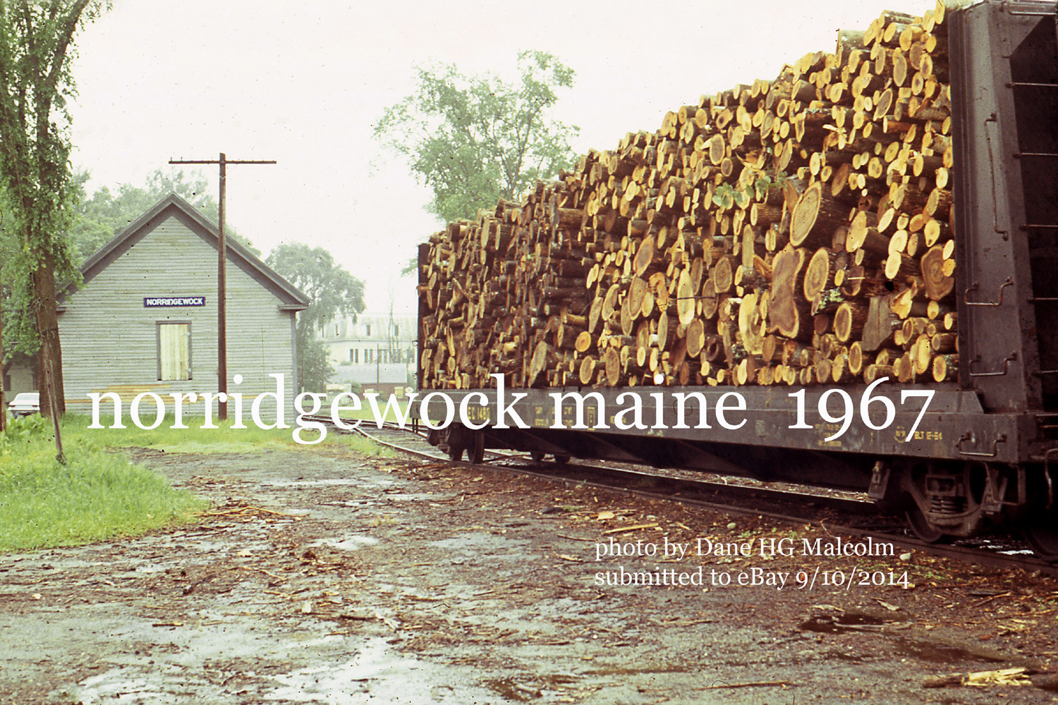 Maine Central RR Norridgewock, Maine 1967 5x7" photo (size options