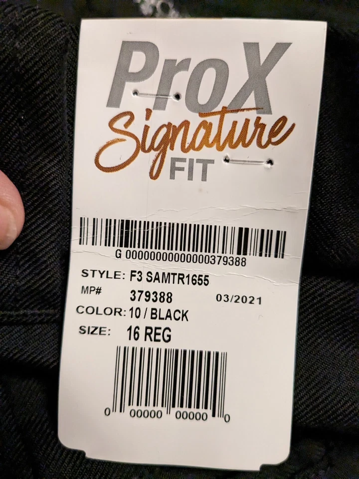 Pantalones Uniforme Flying Cross NEGROS Para Mujer 16 REG NUEVOS CON ETIQUETAS Sin Dobladillo Superpliegue Ajuste ProX Foto 2 de 4