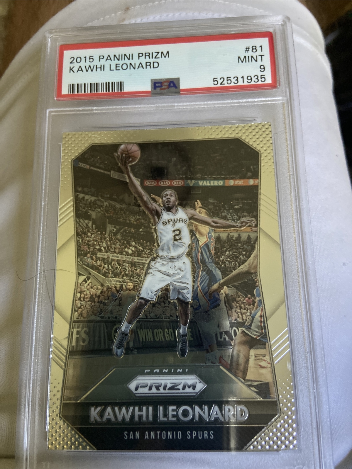 2015 PRIZM #81 KAWHI LEONARD PSA 9 MINT SPURS FUTURE HOF!!