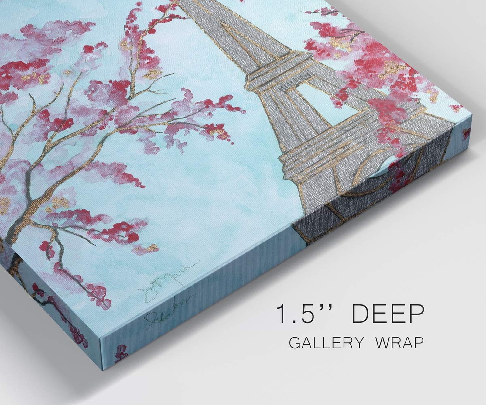 Wexford Home Square Canvas Wall Art Print Abstract Flower Picture Painting De...