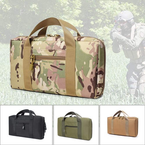 Tactical Pistol Case Handgun Bag Hunting Shooting Range Gun Magazine Carry Pouch - Picture 50 of 60