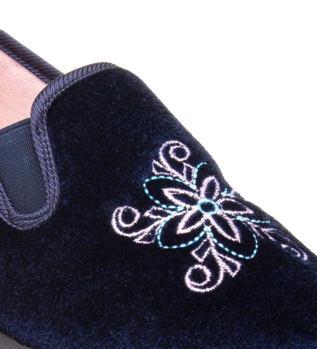 APL Pantofola intera da donna The Slipper Company blu navy taglia 36 uk taglia 3