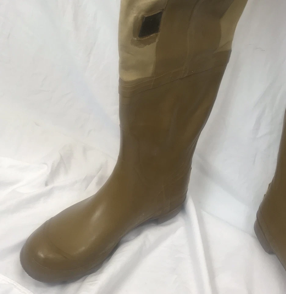 World Famous Chest Waders with Straps & Rubber Cleated Boots Size 12 - Image 2 of 4