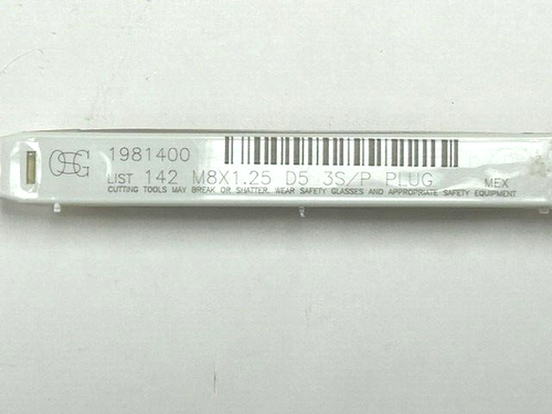M8 X 1,25 3 FLAUTI PUNTO SPIRALE RUBINETTO METRICO HSS FINITURA BRILLANTE OSG 1981400 - NUOVO! - Foto 7 di 7