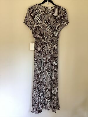 aritzia Wilfred S Maxime Giselle Black Noir Slit MIDI Dress New | eBay