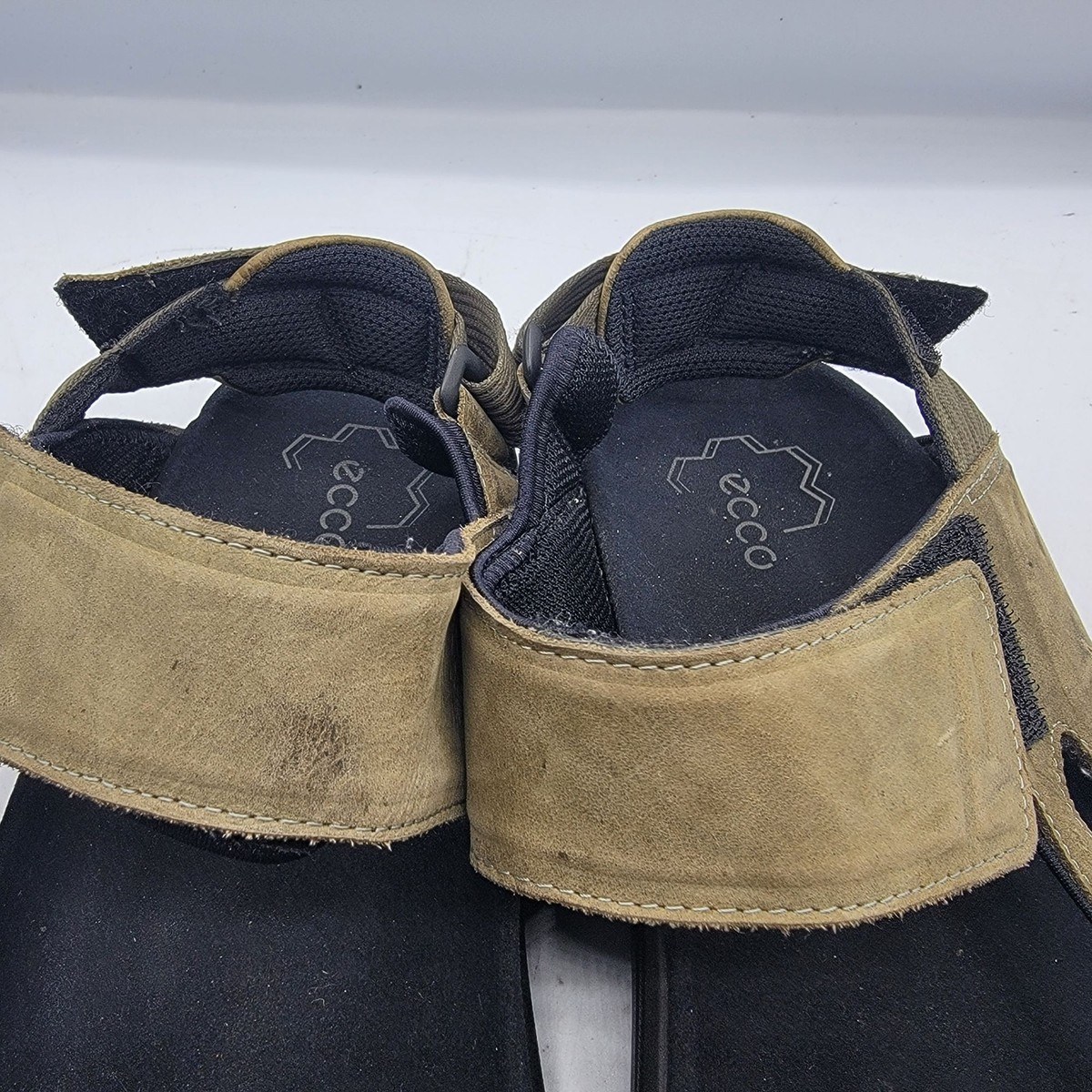 ECCO X-Trinsic Mens Size 10 Olive Green Leather Sport Flat  display picture 1
