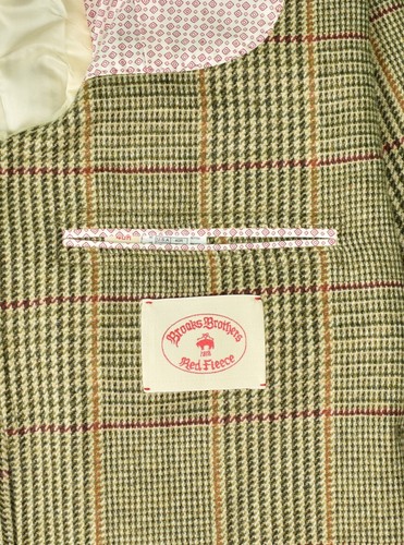 "Brooks Brothers Red Fleece Russell Plaid Tweed Sport Coat" Sz: 42R (NWT) - Picture 8 of 11