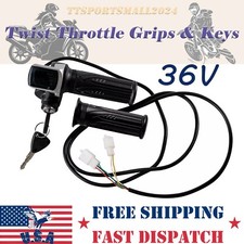36V Universal Twist Throttle Grips Keys For Electric Scooter E-Bike Mini Bike