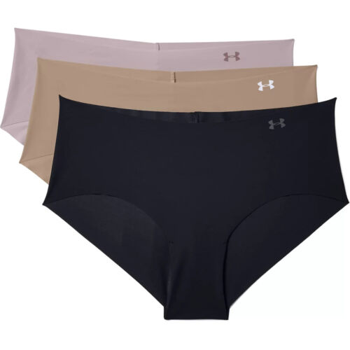 Under Armour L143550 Women’s Assorted Pure Stretch 3-Pack Hipster Panty Size S - Picture 4 of 4