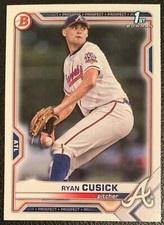 2021 BOWMAN DRAFT RYAN CUSICK ATLANTA BRAVES PROSPECT #BD-27 1ST BOWMAN PAPER