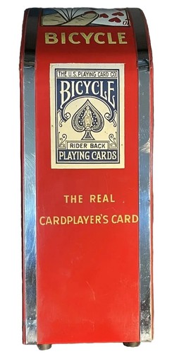 Lata de almacenamiento de comerciante litografiada para bicicleta 808 cartas selladas barajas de colección - Imagen 16 de 22