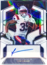 Pierre Strong Jr Patriots RC 2022 Select Auto White Prism Ultra Rare SSP /35 🔥