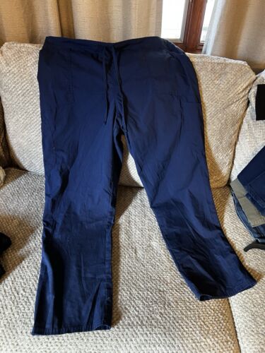 Scrubstar straight leg navy blue scrub pants size 2x women’s