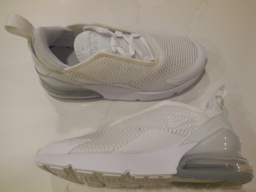 Youth Nike Air Max 270 'White Silver" (PS) Shoes -Style# AO2372 103-Size 3Y -NEW - 第 4/8 張圖片