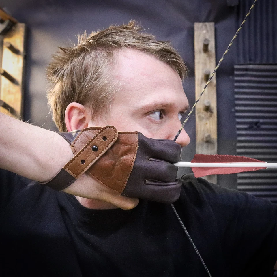 Archery Shooting Glove - Sunridge Side Leather - Made in USA by Shatterproof Arc - Image 3 of 4