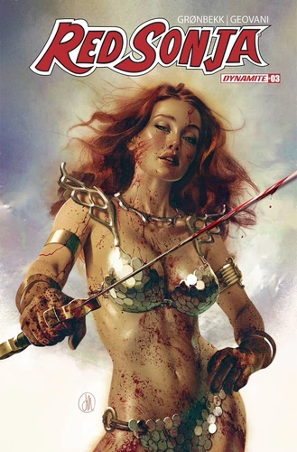 🔥🗡️ RED SONJA 2023 #3 JOSHUA MIDDLETON 1:10 BLOODY Ratio Variant