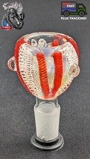 14mm Male Slide Tobacco Bowl Glass for Water Pipes - BW02 Red