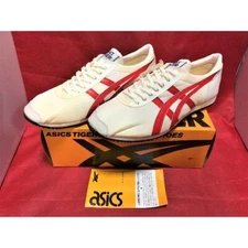 Men 8.0US 90S Rare Asics Tiger Marathon 310 White/Red Nylon 11
