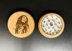 Bob marley double side engraving wood kitchen herb grinder Personalized gift