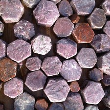 Hexagonal Ruby - Rough Rocks for Tumbling -Wholesale Stone Crystal Mineral (Ind)